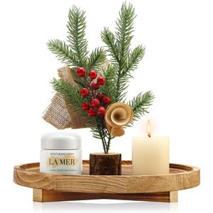 Decorative Round Wood Tray for Bathroom Counter Kitchen Decor Trays Wooden Riser Small Coffee Dining Table Tray Vanity Bathroom Sink Accessories for Soap Perfume Trays Countertop Candle Pedestal Stand (10 inch, Light Brown) Decorative Round Wood Tray for Bathroom Counter Kitchen Decor Trays Wooden Riser Small Coffee Dining Table Tray Vanity Bathroom Sink Accessories for Soap Perfume Trays Countertop Candle Pedestal Stand (10 inch, Light Brown)