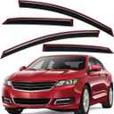 Lightronic Extra Durable Clip-on in-Channel Auto Vent Window Visor, Fit 2014-2020 Chevrolet Impala (EXCLUDES 2014-2016 Impala Limited), UV Protection Rain Guard, Original Wind Deflector, Smoke, 4Pcs