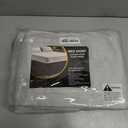 Bedding Queen Bed Skirt,Easy Fit with 14 Inch Tailored Drop,Shrinkage&Fade Resistant,Wrap Around Design,Quilted Cotton Ultrasonic Cover(Silver, King)