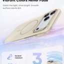 Vihibii for iPhone 17 Pro Case Slim, [Compatible with Magsafe], Invisible Camera Stand, Anti-Fading Glow Stylish Case, Military-Grade Protection & Scratch-Resistant Back Phone Cover, 6.3" 2025, White