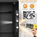 6.0 Cu Ft Large Safe Box for Home Use, 27.6"H Heavy Duty Home Safe with Combination Lock, Alarm System, Removable Shelves, Anti-theft Security Safe for Money Jewelry Documents