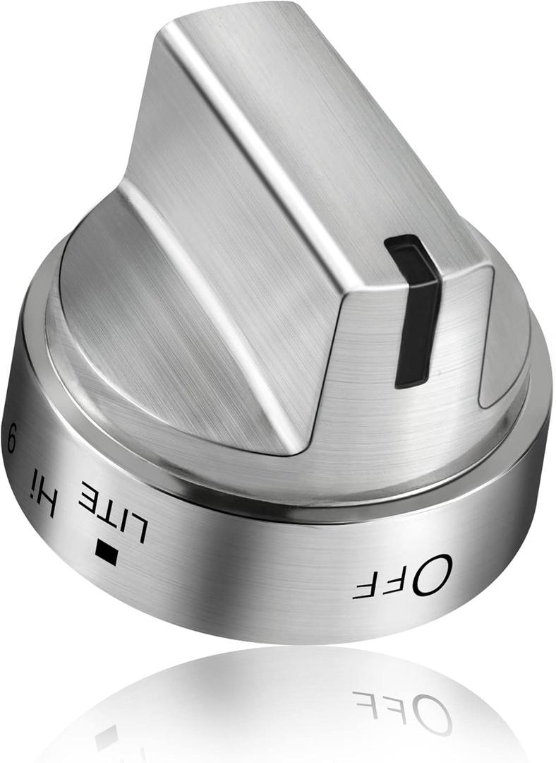 Stainless Steel WB03x24818 Gas Stove Knob Replacement for ge,PS11729081 AP5989029 Stainless Steel Stove Replacement Knobs,Compatible with ge Stove KnobNot Universal