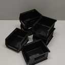 Akro-Mils 30210 AkroBins Plastic Storage Bins, Space-Saving Stackable Bins for Garage, Pantry, Craft Organization, 5" x 4" x 3", Black, (Pack of 4)