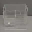 Acrylic Desk Organizer with 2 Drawers, Clear Office Drawer Organizer with Handle, Pencil Pen Holder Storage Desktop Accessories 7 Compartments for Home Makeup Magazine File Art Supply