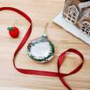 2 x Stylor Baby's First Christmas Ornament 2025 - DIY Clear Plastic Flat Ball Handprint Kit Keepsake, for Newborn Boy or Girl, My 1st Xmas Tree Hanging Snowflakes Decoration