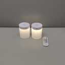 OORUN Touch Bedside Table Lamp,13 RGB Colors & 5 Brightness, USB Rechargeable Desk Lamp, Remote Control Dimmable Night Light with RGB Color Changing,Portable Lamp for Baby (2 Pack White)