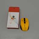 RAPIQUE Bluetooth Wireless Mouse - (BT1/BT2+USB Receiver) Tri-Device Compatibility for PC, Laptop, Computer, MacBook, Tablet (Black and Yellow)