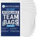 Invested Alliance Resealable Set Team Bags for Trading Cards | Ultra, TCG, Baseball, Sports Card Team Bags Sleeves. Fits Top loaders, Magnetic & Semi Rigid Holders. High Clarity Collectible Sleeves.