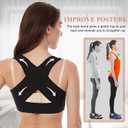 Werena Women Posture Corrector Back Brace Support Bra Shaper Vest Sleeveless Shapewear Tops (Black, M)