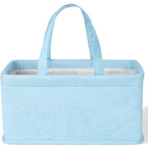 Mr. Pen- Baby Diaper Caddy Organizer, Blue, Baby Caddy Organizer with Handle, Compact Size, Collapsible & Portable