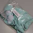 Blooming Jelly Womens High Waisted Bikini Set Tie Strap Jacquard Terry Cloth 2 Piece Swimsuit Modest Cute Retro Bathing Suit (Small, Pearl Aqua)