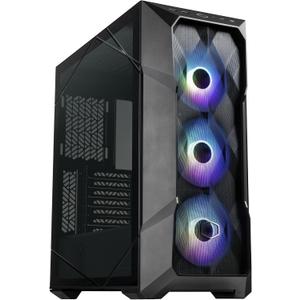 Cooler Master TD500 Mesh High Airflow ATX Mid-Tower Case, 4 CF120 ARGB Fans Included, Polygonal Mesh Front Panel, Tempered Glass, 360mm Radiator Support, RTX 5090 & RX 9070 XT Compatible