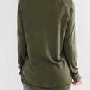 Orchidays Womens Long Sleeve Sweatshirt Cowl Neck Workout Tunic Tops Casual Drawstring Pullovers Army Green (S)