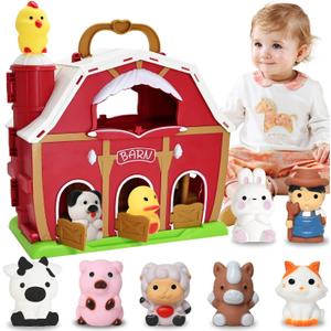 Big Red Barn Farm Animal Toys for 1 2 3 4 5 Years Old Toddlers, Baby Kids Educational Preschool Playset, Learning Montessori Toys, Christmas Birthday Easter Gifts for Boys Girls Age 12-18 Months Big Red Barn Farm Animal Toys for 1 2 3 4 5 Years Old Toddlers, Baby Kids Educational Preschool Playset, Learning Montessori Toys, Christmas Birthday Easter Gifts for Boys Girls Age 12-18 Months