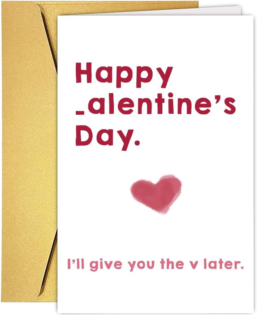 2 x Funny Adult Valentine's Day Card for Men, Naughty Valentines Day Card Husband Boyfriend Fiance, Happy Valentine's Day Card&Gift From Wife Girlfrend Partner, Sexy Dirty Valentine Cards for Men Him (#4)