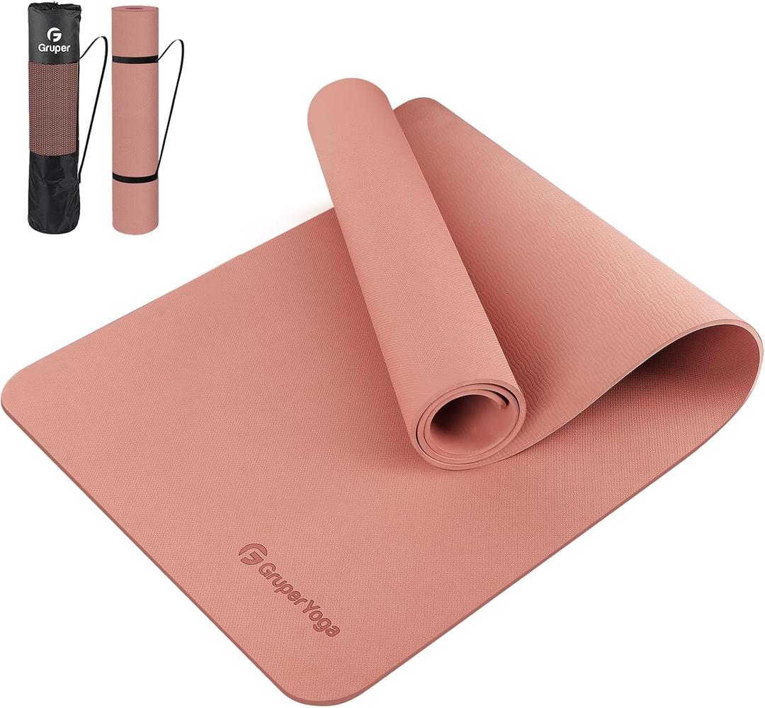 Gruper Yoga Mat Non Slip
Pro TPE Yoga Mats for Women, Eco Friendly Exercise Mats for Home, Pilates and Floor Exercises, 72"L x 24"W x 0.24"TH