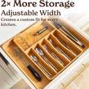 SMIRLY Silverware Drawer Organizer Bamboo Kitchen Drawer Organizer, Adjustable Utensil Holder and Cutlery Tray, Drawer Dividers for Flatware and Kitchen Utensils | Adjustable, Drawer Dividers, Flatware, Kitchen Utensils