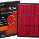 HIGHFLOW High Performance, Pre-Oiled Disposable Engine Air Filter PA99212X | Fits 2017-2024 Nissan TITAN