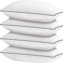 HIMOON Bed Pillows for Sleeping 4 Pack,Standard Size Cooling Pillows Set of 4,Top-end Microfiber Cover for Side Stomach Back Sleepers