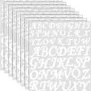 Tenceur 416 Pcs Letter Stickers 8 Sheets Alphabet Stickers Vinyl Self Adhesive Stick for Graduation Cap Scrapbook DIY Crafts Gift Art Business Notebook Classroom Decor(2 Inch, 3 Inch,White)
