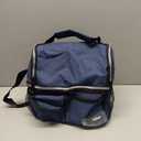 OPUX Lunch Box for Men, Adult Lunch Box Cooler, Insulated Lunch Bag Women, Dual Compartment Lunchbox for Work, Leakproof Double Decker Lunch Bag, Soft Lunch Pail Tote Boys Girls Kids School, Navy Blue