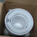 LE TAUCI Utensil Holder for Kitchen Counter, 7.3"+5.4" Fluted Ceramic Utensil Crock Organizer for Countertop, Heavy Large Holder for Spatulas, Spoons, Set of 2, White, Kitchen Counter Decor