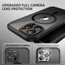 BERFY for iPhone 16 Pro Max Case, Compatible with MagSafe, Built-in Privacy Screen Protector, Camera Protection, Shockproof Full Body Phone Case 6.9", Clear Black