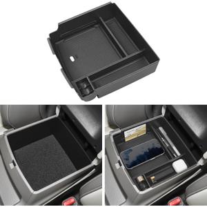 YOJOJOCO Center Console Organizer Compatible with Kia Carnival 2026 2025 2024 2023 2022 (LX/LXS/EX/SX/SX Prestige) Accessories Black ABS Plastic Material Armrest Secondary Storage Box