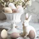 Gejoy 24 Pcs Neutral Easter Eggs Plastic Fake Chicken Eggs 2.36 Inch Vintage Boho Easter Decor Pastel Bowl Vase Fillers Farmhouse Spring Decorations for Home Table DIY Craft (Cream)