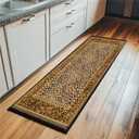 Brown Leopard Print Area Rug Luxury Animal Cheetah Print Throw Rugs Soft Comfy Washable Floor Mats for Kitchen Hallway Bedroom,3'x5'