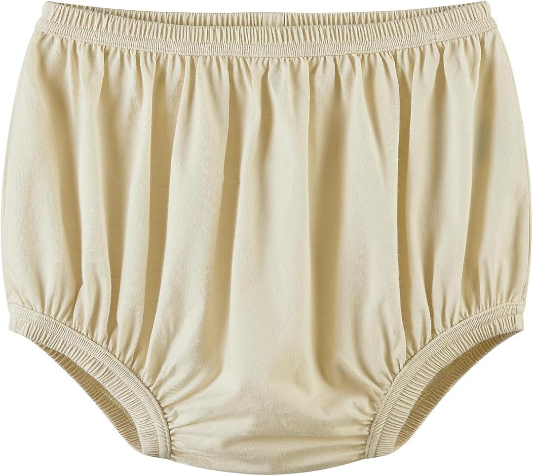 Adult Diaper Cover for Incontinence Noiseless Leak-Protection Underwear Plastic Pants Over Diapers Waterproof Rubber Pants (Beige, XXXX-Large)