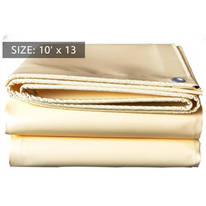 DIY Outdoor Canvas Tarp Protective Cover Kit, Color  Beige, For Garden, Not Stretchable Etc. 10'x13'