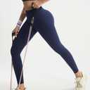 RUNNING GIRL Leggings with Pockets for Women Tummy Control 25" High Waisted Yoga Pants Buttery Soft Gym Workout Yoga Leggings(3152 Navy Blue XXL)