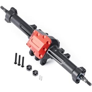 MOHERO TRX4M Extended Front Rear Axles Set - +4mm Aluminum Alloy Complete Axles for 1/18 Scale RC Crawler Car Upgrade Part (Rear Axles)