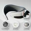 Premium Memory Foam Travel Neck Pillow  Ergonomic Design, Adjustable Strap, Lightweight with Carry Case  Perfect for Travel, Office, and Long Drives (Light Grey)