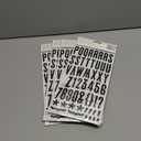 810 Piece 10 Sheet Letter Stickers - Self Adhesive Vinyl Waterproof Mailbox Numbers, Alphabet & Number Stickers for Mailbox, Window, Door, Sign, Address Number, Business (1 Inch) (Black)