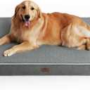 Extra Large Dog Bed, Large Sized Orthopedic XL Dog Crate Bed,Washable & Waterproof Cover Big Plush Pet Bed Mat, Egg Crate Foam Beds