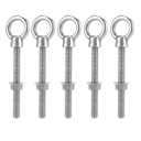 QWORK Threaded Eyebolts, 5 Pack 5/8" x 6" Long Stainless Steel Marine Grade Shoulder Eye Bolt