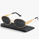 livho 2025 Trendy Oval Sunglasses - Stylish Polarized Shades for Everyday - Retro Metal Frames