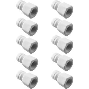 Plastic Reusable Water Line RO Fittings 1/8 Female Threaded Tube Adapter x 1/4 Quick Connect Fitting for Water Filters and RO Systems (10, 1/4"OD*1/8"Female Thread)