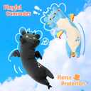 PEACH CAT Long Dragon Cat Plush Pillow Cute Dragon Cat Stuffed Animal for Boys and Girls Blue 19.6"