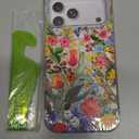 MOSNOVO for iPhone 17 Pro Max Case | Compatible with Magsafe | Military Grade 6.6ft Drop Tested | Camera Control | Clear with in The Garden Design