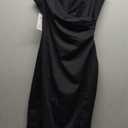 Women's Black Cocktail Midi Dress, L