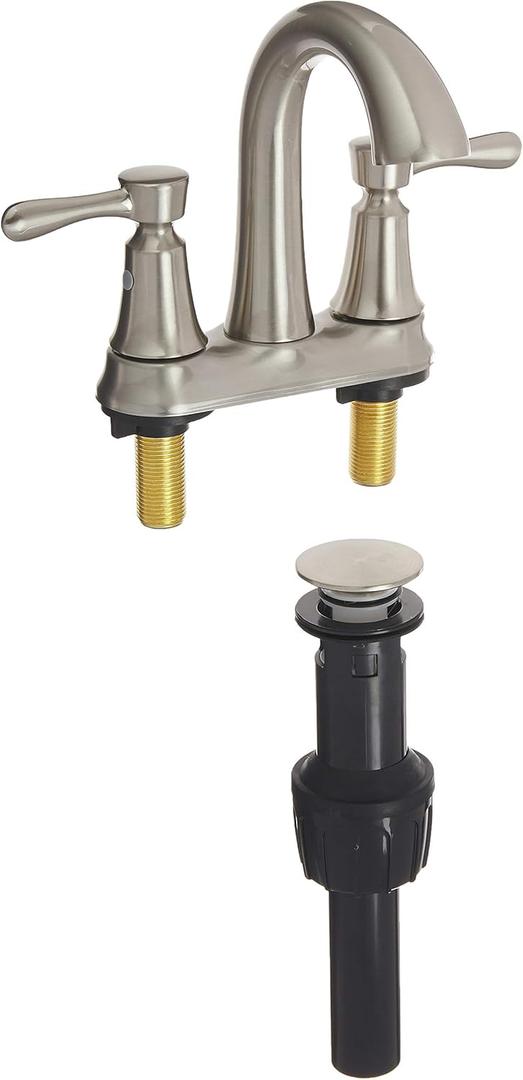 Boston Harbor Faucet Lav 4in 2hndl Lever Nic