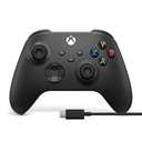 XBOX Wireless Gaming Controller + USB-C Cable | Carbon Black | Console, PC, & Android | Textured Grip | Wireless, Bluetooth, USB-C Connectivity
