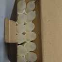 Macarrie 108 Pieces Flameless LED Taper Candles Battery Operated Candles, Flickering Light Electric Handheld Candlesticks, Halloween Christmas Church Party Weddings Decoration(White, Warm White Light)