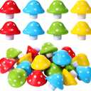 Jerify 20 Pcs Mini Mushroom Stress Balls Toys Mushroom Party Favors Gifts 1.57 Inch PU Foam Stretchy Stress Relief Fidget Toys Bulk for Adults Anxiety Relaxing (Bright Colors)