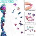 Reouinty Wooden Puzzle for Adults, Ninja Turtle Wooden Jigsaw Puzzles (11.7 * 23.6in-500pcs), Unique Shape Animal Adult Puzzles,Irregular Wood Puzzles Best Gift for Adults and Kids Family Game