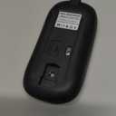 Wireless Bluetooth Mouse, Rechargeable, LED, Silent, Ultra-thin Design (Bluetooth 5.2 and 2.4GHz USB Receiver) | Portable Computer Mouse for Laptops, iPads, MacBooks and Apple Devices (Black)