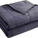 25 lbs weighted blanket Queen Size for Adults (60”x 80”, Grey) Cooling Heavy Blanket for Sleeping Perfect for 240-260 lbs, Winter Thick Breathable Blanket with Premium Glass Bead, Machine Washable